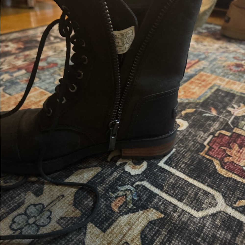 UGG Black Combat Boots - Picture 4 of 8